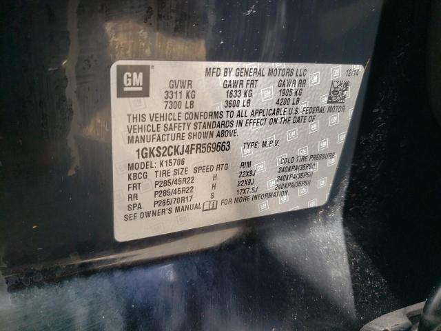 1GKS2CKJ4FR569663 GMC YUKON DENALI