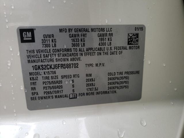 1GKS2CKJ6FR588702 GMC YUKON DENALI