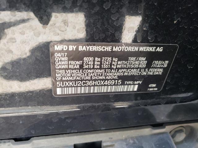 5UXKU2C36H0X46915 BMW X6 Xdrive35i