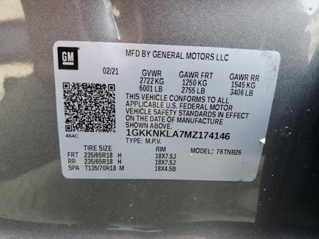 1GKKNKLA7MZ174146 GMC ACADIA SLE