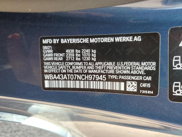WBA43AT07NCH97945 BMW 430xi