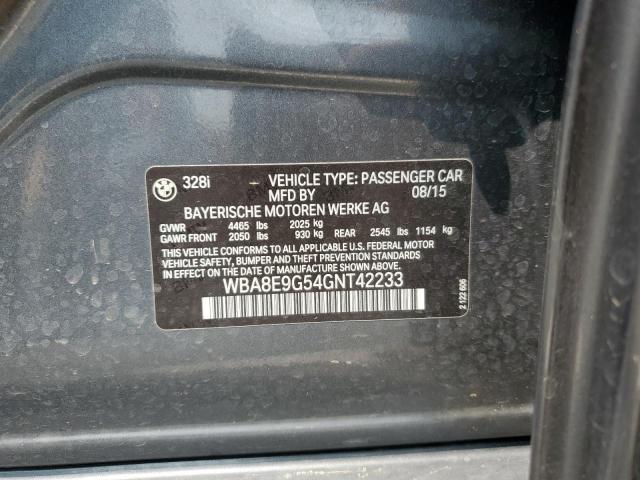 WBA8E9G54GNT42233 BMW 328 I Sulev