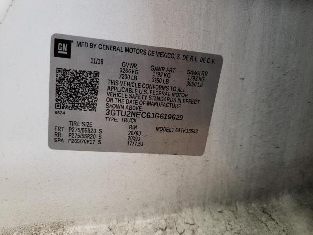 3GTU2NEC6JG619629 GMC Sierra K1500 Slt