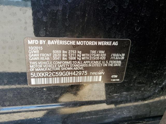 5UXKR2C59G0H42975 BMW X5 Sdrive35i