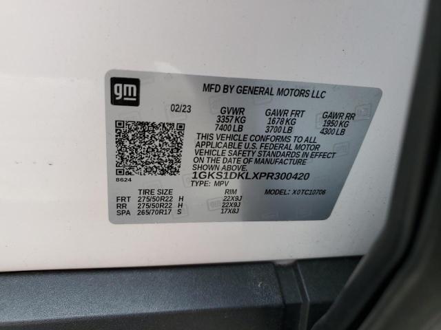 1GKS1DKLXPR300420 GMC YUKON DENALI