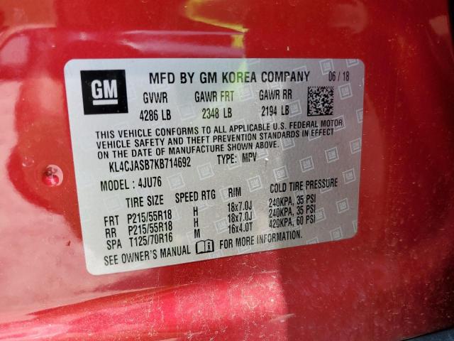 KL4CJASB7KB714692 Buick Encore Preferred