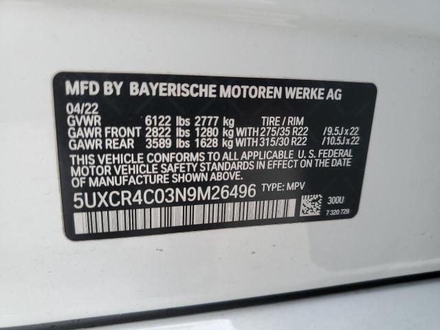 5UXCR4C03N9M26496 BMW X5 Sdrive 40i