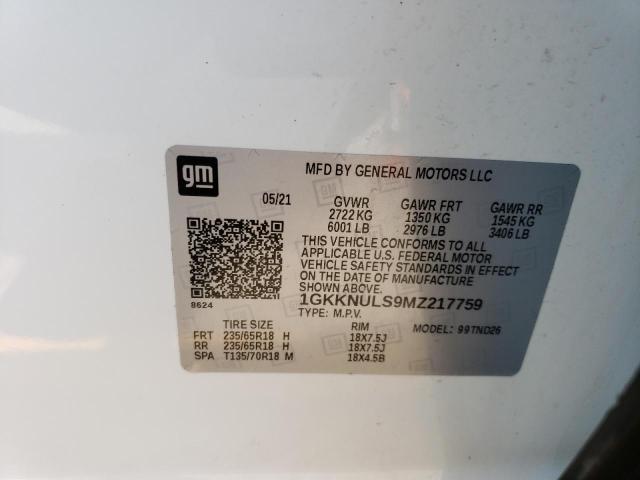 1GKKNULS9MZ217759 GMC ACADIA SLT