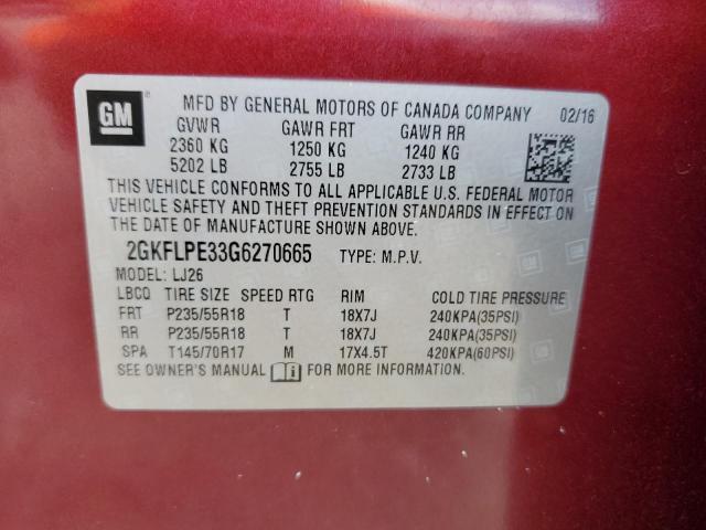 2GKFLPE33G6270665 GMC Terrain Slt