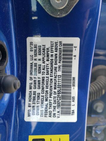 19XFC2F65LE011113 Honda Civic Lx
