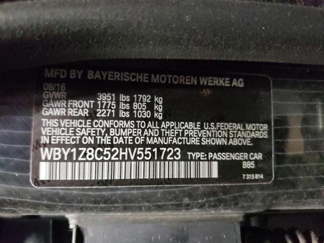 WBY1Z8C52HV551723 BMW I3 REX