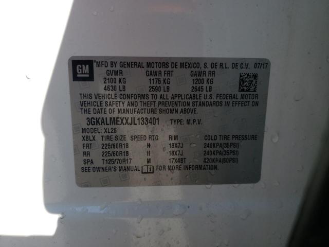 3GKALMEXXJL133401 GMC Terrain Sle