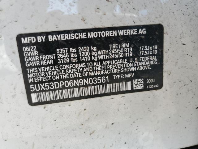 5UX53DP06N9N03561 BMW X3 Xdrive30i