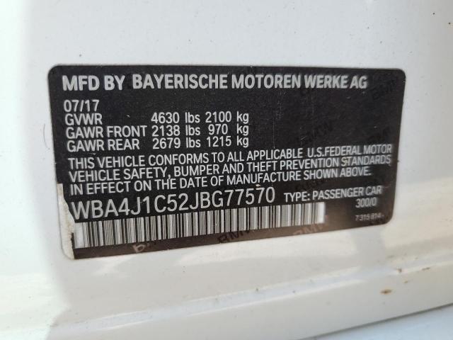 WBA4J1C52JBG77570 BMW 430i Gran Coupe