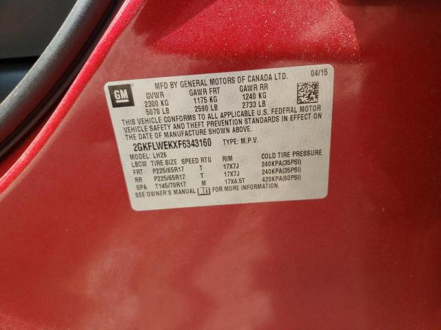 2GKFLWEKXF6343160 GMC Terrain Sle