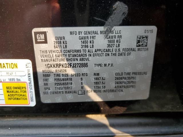 1GKKRPKD2FJ272886 GMC ACADIA SLE
