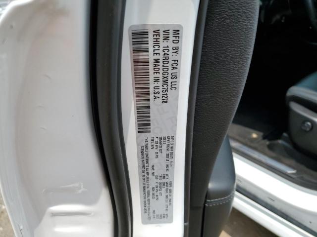 1C4RDJDGXMC751278 Dodge DURANGO GT