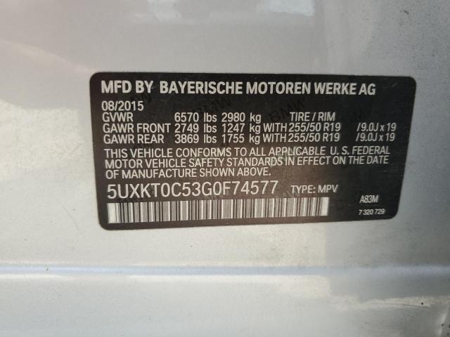 5UXKT0C53G0F74577 BMW X5 Xdr40e