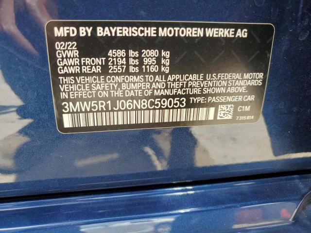 3MW5R1J06N8C59053 BMW 330I