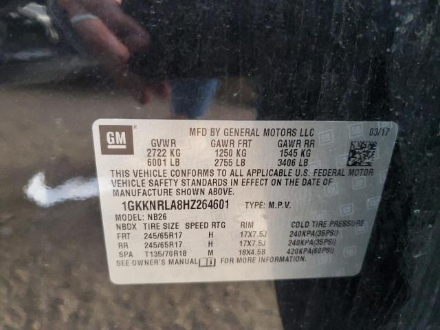 1GKKNRLA8HZ264601 GMC ACADIA SLE