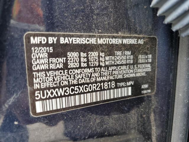 5UXXW3C5XG0R21818 BMW X4 Xdrive28i