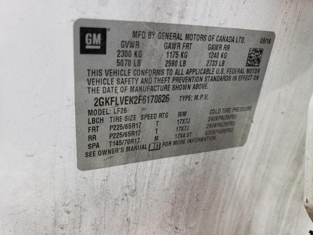 2GKFLVEK2F6170826 GMC Terrain Sle
