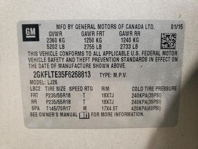 2GKFLTE35F6268813 GMC Terrain Slt