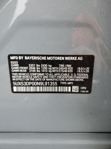 5UX53DP00N9L91355 BMW X3 Xdrive30i