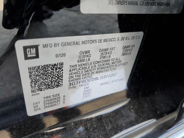 3GTP8DED9LG372267 GMC Sierra C1500 Slt