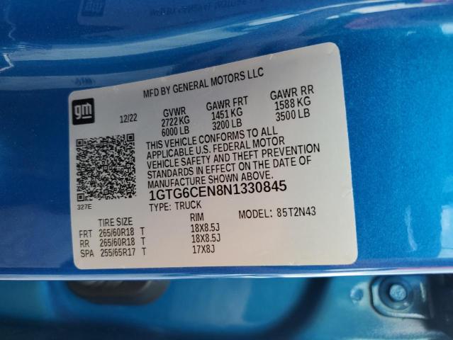 1GTG6CEN8N1330845 GMC Canyon Elevation