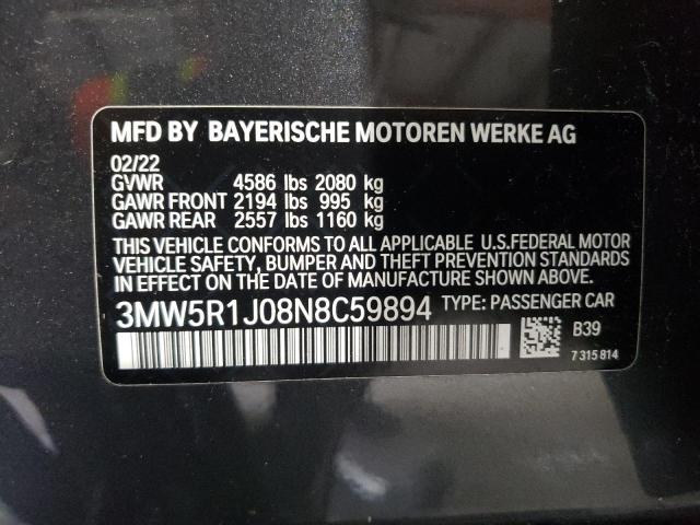 3MW5R1J08N8C59894 BMW 330I