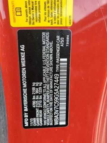 WBA3V7C59G5A27449 BMW 428 I Sulev