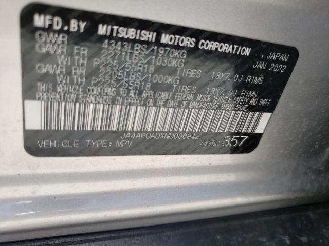 JA4APUAUXNU006942 Mitsubishi Outlander Sport Es