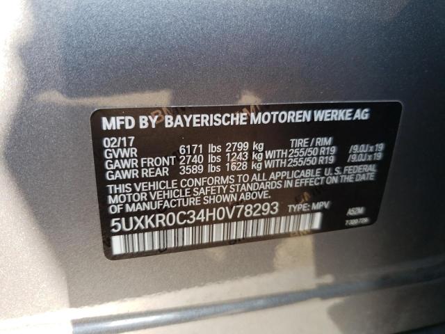 5UXKR0C34H0V78293 BMW X5 Xdrive35i