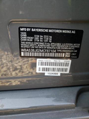 WBA53BJ02MCF87104 BMW 540 I