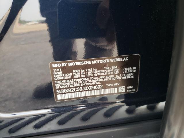 5UXKR2C58J0X09602 BMW X5 Sdrive35i