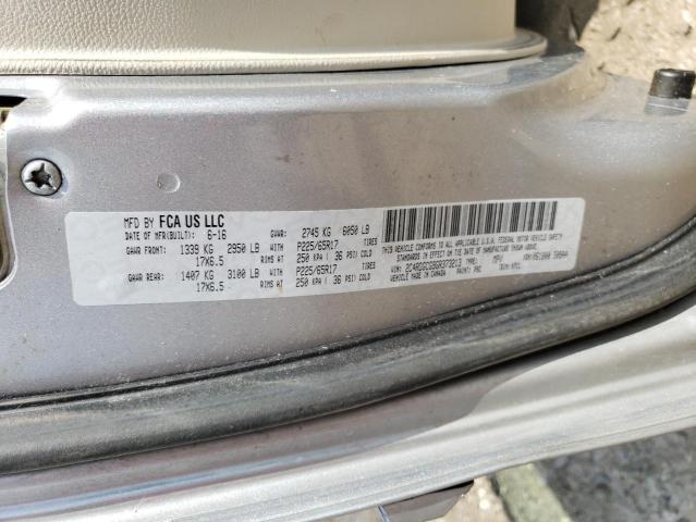 2C4RDGCG9GR373213 Dodge Grand Caravan Sxt