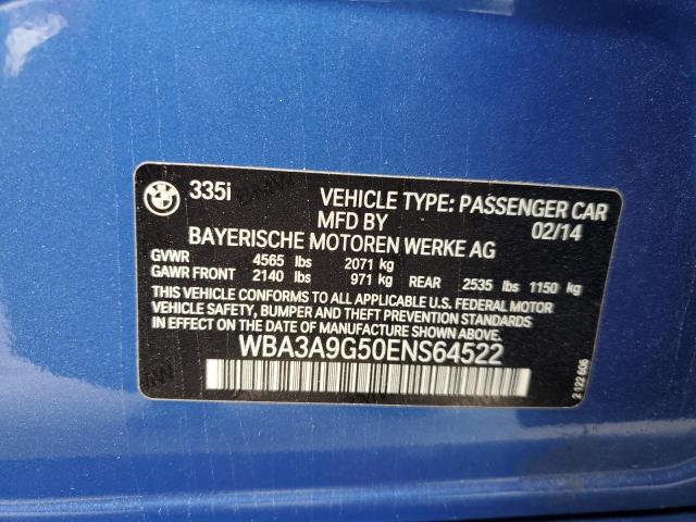 WBA3A9G50ENS64522 BMW 335 I