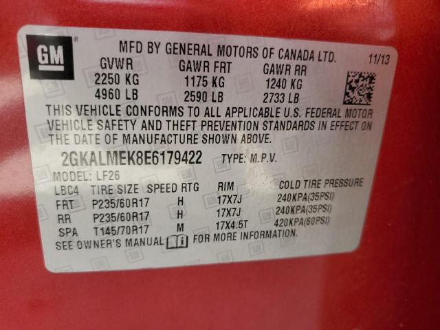2GKALMEK8E6179422 GMC Terrain Sle