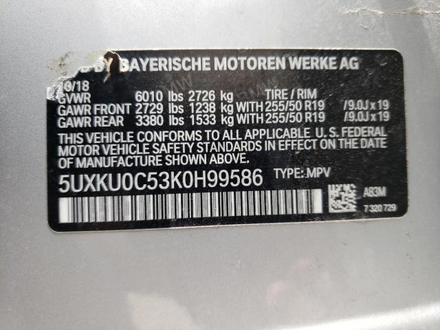 5UXKU0C53K0H99586 BMW X6 Sdrive35i