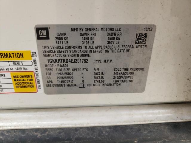 1GKKRTKD4EJ201762 GMC Acadia Denali
