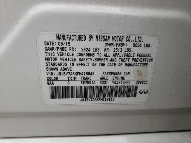 JN1BV7ARXFM418943 Infiniti Q50 BASE