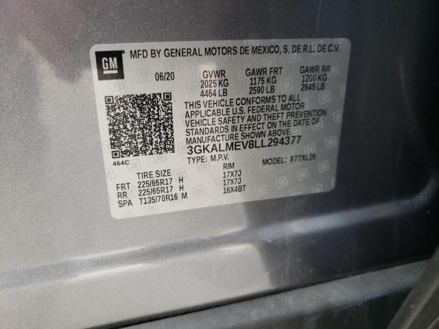 3GKALMEV8LL294377 GMC Terrain Sle