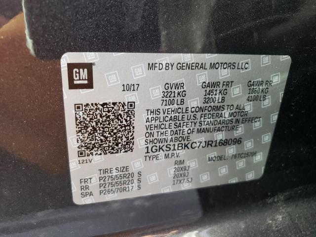 1GKS1BKC7JR168096 GMC YUKON SLT
