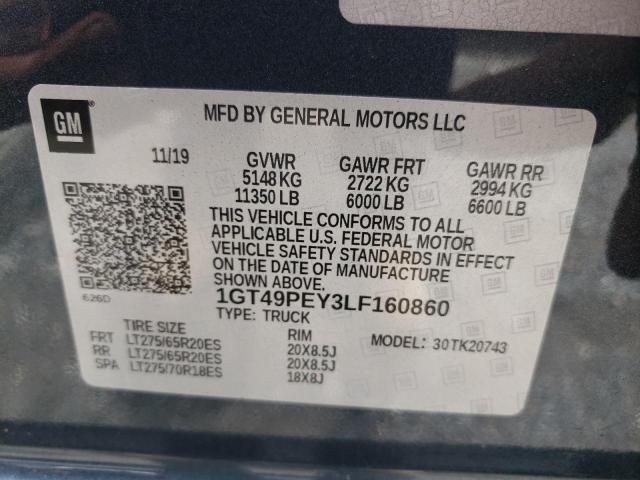 1GT49PEY3LF160860 GMC Sierra K2500 At4