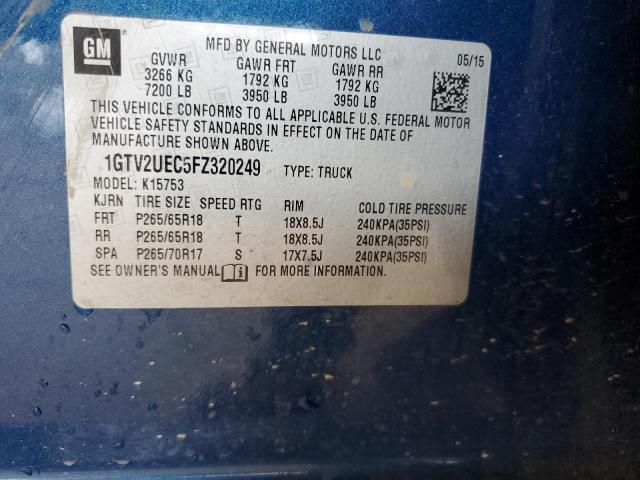 1GTV2UEC5FZ320249 GMC Sierra K1500 Sle