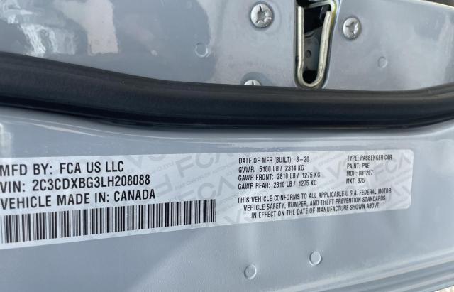 2C3CDXBG3LH208088 Dodge Charger Sxt