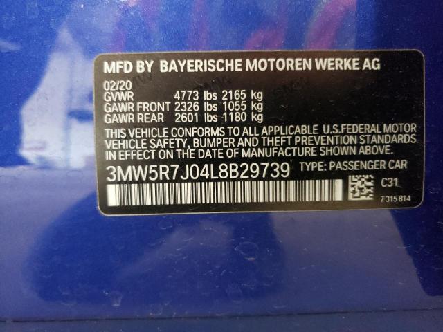 3MW5R7J04L8B29739 BMW 330XI
