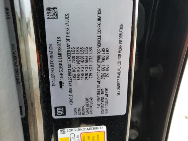 1GKS1BKD1MR388718 GMC YUKON SLT