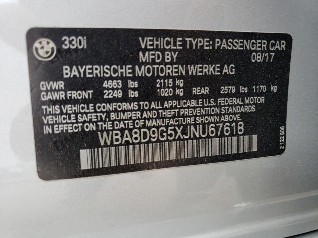 WBA8D9G5XJNU67618 BMW 330 XI